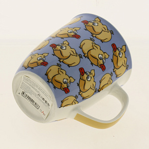 Кружка 350мл Поросята на голубом фоне 136-08021 000000000001180190