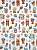 Упаковочная бумага Новогодний медвежонок в рулонах, мелованная с двух сторон, с полноцветным декоративным рисунком, плотность 80 г/м 000000000001191370
