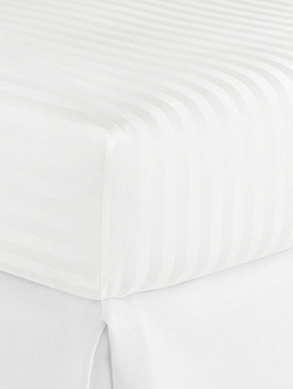 Простыня 150х230см LUCKY белый страйп-сатин хлопок 100% 000000000001227281