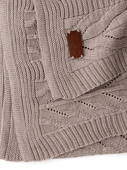 Плед 150х200см DE'NASTIA Коса бежевый 100%акрил 000000000001212166