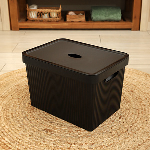 Ящик 20л 38х27х24,9см ECONOVA VELVET черный пластик 000000000001223399