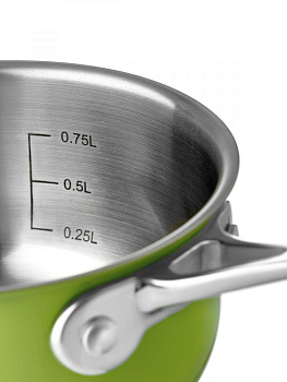 Ковш 1л ESPRADO Verde стеклянная крышка нержавеющая сталь 000000000001159910