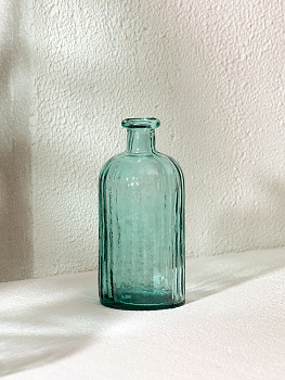 Ваза декоративная 800мл 8,5x8,5x20см DE'NASTIA Египет бутыль ручная работа прозрачный стекло 000000000001220889