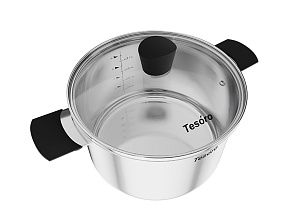 Кастрюля 4,8л НЕВА МЕТАЛЛ ПОСУДА Tesoro Siena нержавеющая сталь 000000000001221910