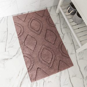 Коврик универсальный 60x100см DE'NASTIA рюши какао хлопок 100% 000000000001219584