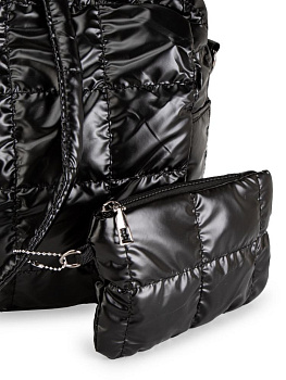 Сумка женская 2в1 35х24х15см стеганная черный полиэстер 000000000001229457