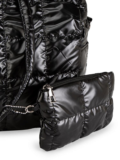 Сумка женская 2в1 35х24х15см стеганная черный полиэстер 000000000001229457