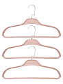 Набор вешалок 3шт41смFORAширокое плечо хромированный крючок пастель полипропилен 000000000001228695