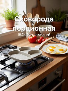 Сковорода порционная 19,3х19см алюминий 000000000001229055
