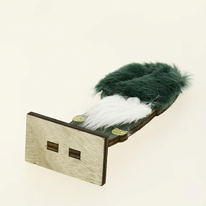 Декоративное украшение Маленький гном 6х4х19,5см зелёный 000000000001209784