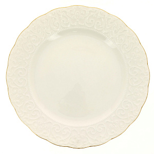 IREM Тарелка обеденная 25см Отводка золото костяной фарфор BNIRM25DU520 000000000001189496