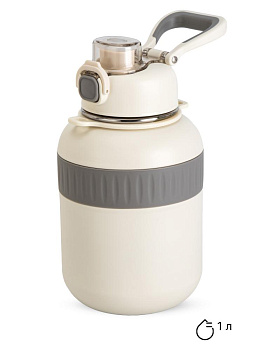 Термос 1л белый нержавеющая сталь/пластик Термос 1л белый нержавеющая сталь/пластик 000000000001226940