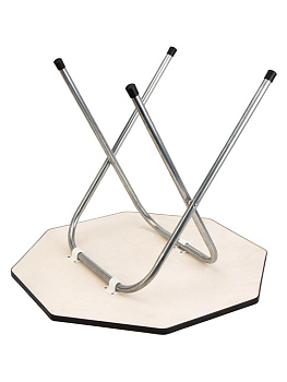 Столик 58х58х51см ST складной восьмиугольный железо/МДФ черный 000000000001227135