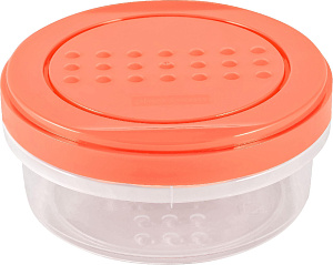 Банка для продуктов Plast Team PATTERN, с закручивающейся крышкой, 0,35л, коралловый, 115х115х52 (PT1127) 000000000001201508