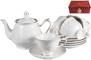 Н-р чайный,13шт, 6 чашек 220мл+6 блюдец+Чайник1000мл,пд/уп,Грация,Галатея,101-30007 000000000001183390