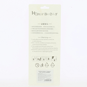 Набор свечей 4шт Сердце золото/серебро парафин 000000000001210180