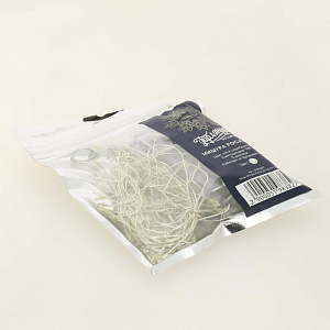 Гирлянда-Мишура 5м 100LED LUAZON LIGHTING IP20 2 режима 3хAA РОСА серебристая нить свечение тёплое белое 000000000001207999