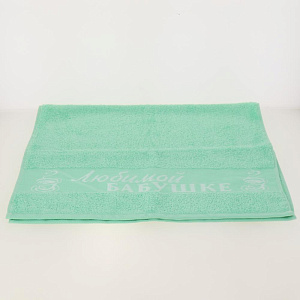 Полотенце махр. 50х80 Бабушке Фисташка 100%хл,пл380г 000000000001183628