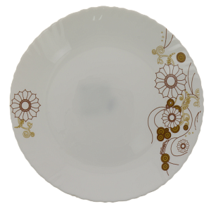 Тарелка плоская 24см янтарный стекло Коралл LHP95-JLX161 000000000001197453