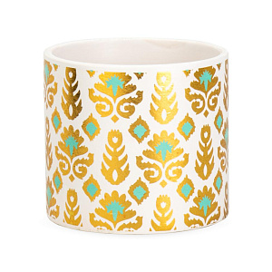 Кашпо 10х9см 0,45л Аква голд II керамика 000000000001225867