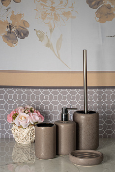 Стакан для зубной пасты и щёток 8х8х13см PRIMANOVA Noble керамика 000000000001216275