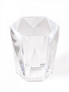 Стакан для зубных щеток 9,5x10,2см DE'NASTIA CRYSTAL прозрачный акрил 000000000001228367