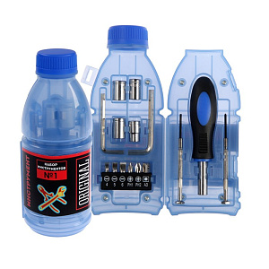 Набор инструментов 15 предметов TUNDRA ORIGINAL Бутылка пластиковый кейс металл 000000000001211190