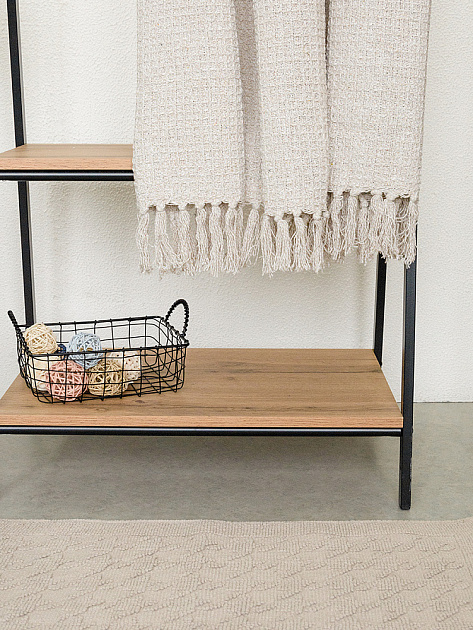 Покрывало 150x200см DE'NASTIA бежевый вафельное меланж хлопок 000000000001229650