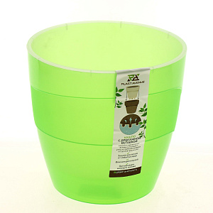 Кашпо/вставка Грация 2,0л D15 H15 прозрачно-зеленый 000000000001185603