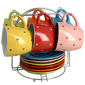 Чайный набор Цветочный горошек Matissa, 280мл, 12 предметов 000000000001127761