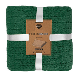 Плед 150х200см LUCKY WOVEN SGE-GRETA зеленый хлопок 100% 000000000001218016