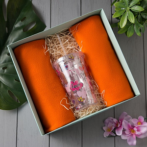 Подарочный набор LoveLife "Летнее настроение" (плед 150х130см + стакан) 4785067 000000000001200181