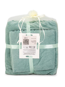 Набор полотенец 35х75см+140х70см мятный микрофибра полиэстер 000000000001218074