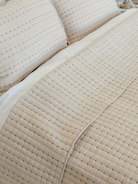 Покрывало 220x240см DE'NASTIA Polka dot бежевый полиэстер 000000000001230721