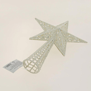 Верхушка для ёлки Звезда 26см белый R010525 000000000001191480