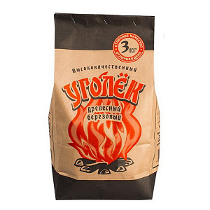 Уголь древесный 3кг Уголек 000000000001216938