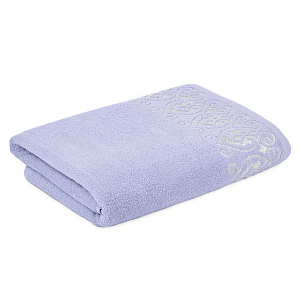 Полотенце махровое 70х130см LUCKY Итальянский бордюр джинс хлопок 100% 000000000001212822