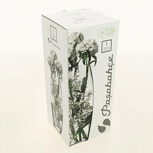 Ваза h25см ЯБЛОКО бочка Дед Мороз декорированная стекло 000000000001210220