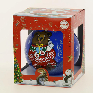 Декоративное украшение 10см Шар 5 БИРЮСИНКА Карнавал стекло 000000000001191689