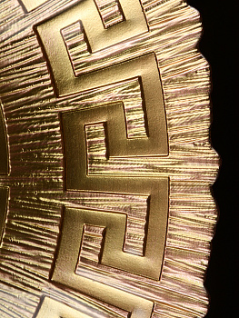 Фруктовница 30см GLASSCOM оранжевое золото стекло 000000000001209516