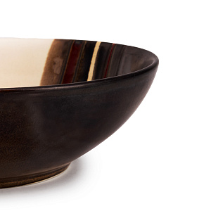 Салатник 20см Малахит полоса глазурованная керамика 000000000001217653