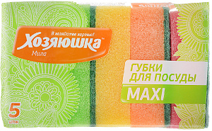 Набор губок для посуды Maxi Хозяюшка Мила, 5 шт. 000000000001051120