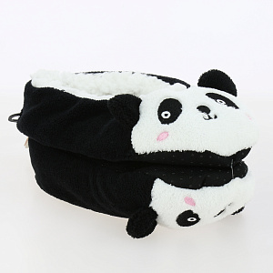 Туфли домашние (тапки) Животные флис черный/белый р.37-38 100%пэ J000056(37-38) 000000000001187759