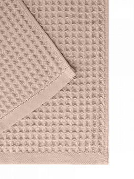 Полотенце вафельное 50x90см DE'NASTIA для бани/сауны 300гр бежевый хлопок 000000000001228562