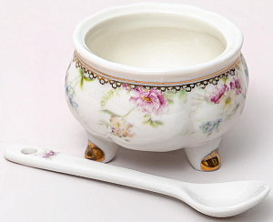 Баночка для джема 50мл BALSFORD Франсуаза с ложкой подарочная упаковка фарфор 000000000001203947