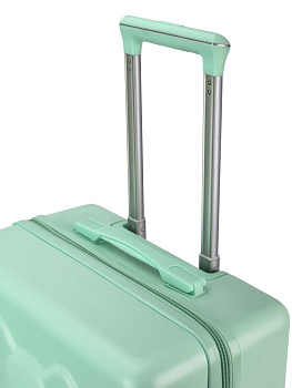 Чемодан на колесах S (38х20х43см) мишка мятный ABS 000000000001226531