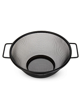 Дуршлаг 20х24х8,5см с двумя ручками черный нержавеющая сталь 000000000001228187