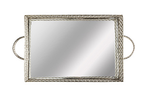Поднос 32х44см прямоугольный серебро 000000000001216379
