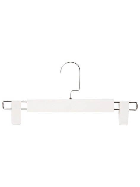 Вешалка 32см для брюк и юбок FORA хромированный крючок белый полипропилен 000000000001228697