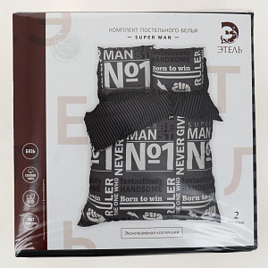Комплект постельного белья 2-спальный ЭТЕЛЬ Super man пододеяльник 175х215см простынь 200х220см наволочки 70х70см-2шт бязь хлопок 000000000001203618